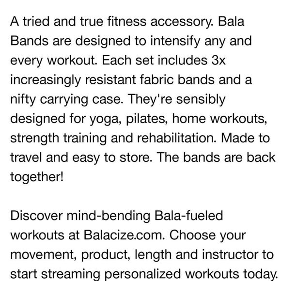 Bala Band Together 3-PK Resistance Bands- Assorted Colors - Picture 5 of 7